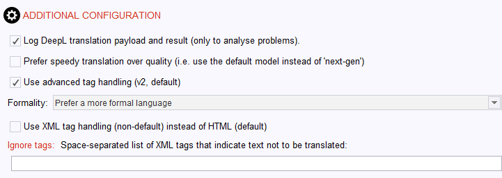 Additional Settings