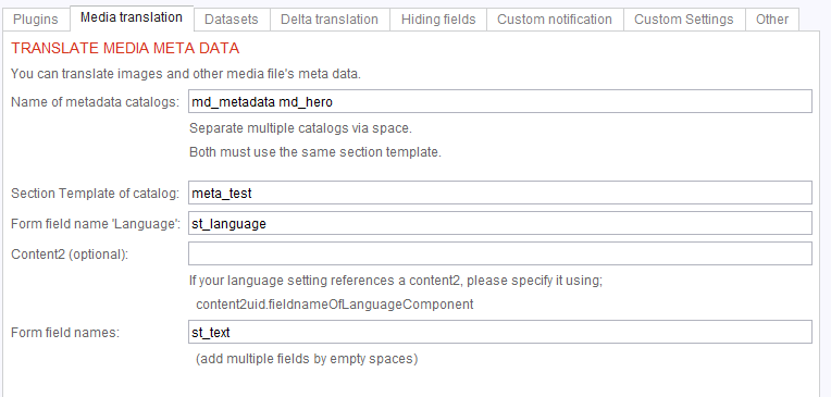 Metadata translation